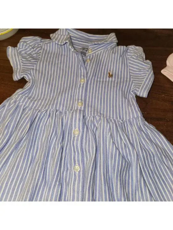 Lot of 2 NEW Polo Raloh Lauren 18 Month Old Girl Summer Dresses w/ Match Shorts - Picture 11 of 12